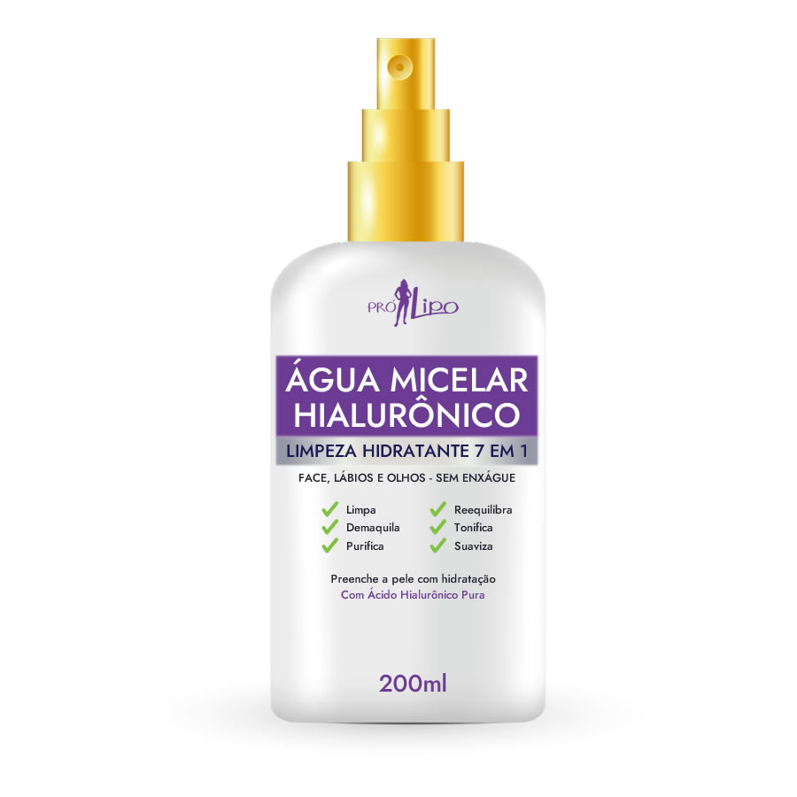 AGUA MICELAR COM ACIDO HIALURONICO E THALASFERAS - 200ml