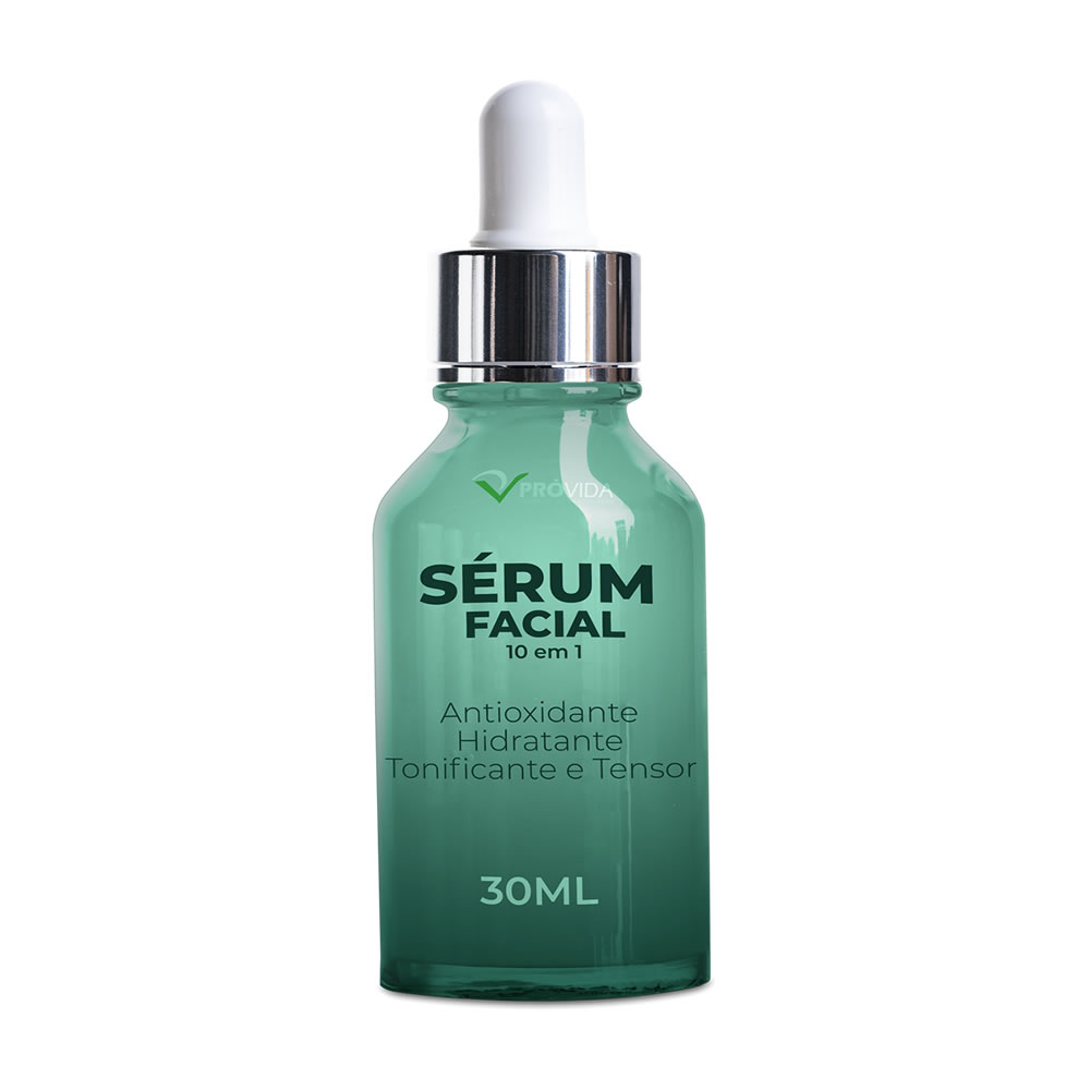 Sérum Facial 10 EM 1, Antioxidante Hidratante Tonificante e Tensor 30 ML - + de 35 Anos